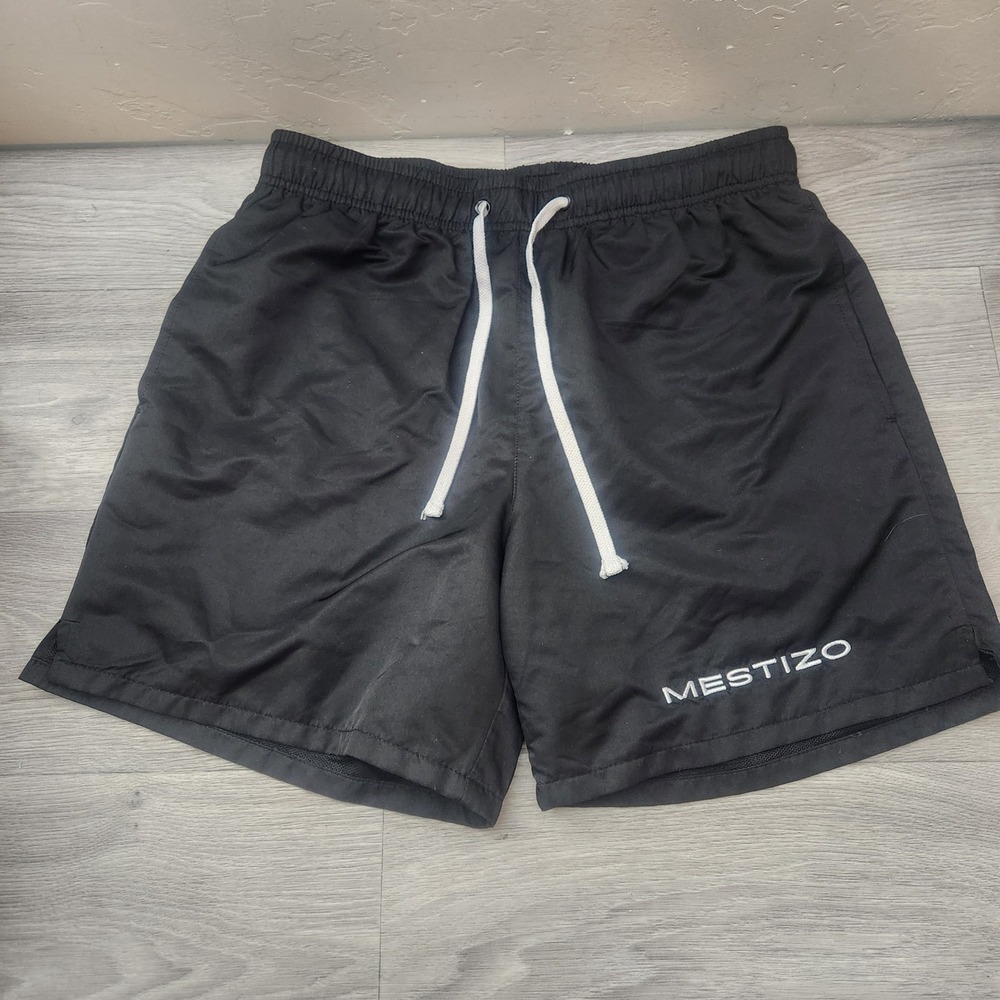 Shaka Wear Black Athletic Shorts Size S Streetwear Mestizo Embroidered Lined